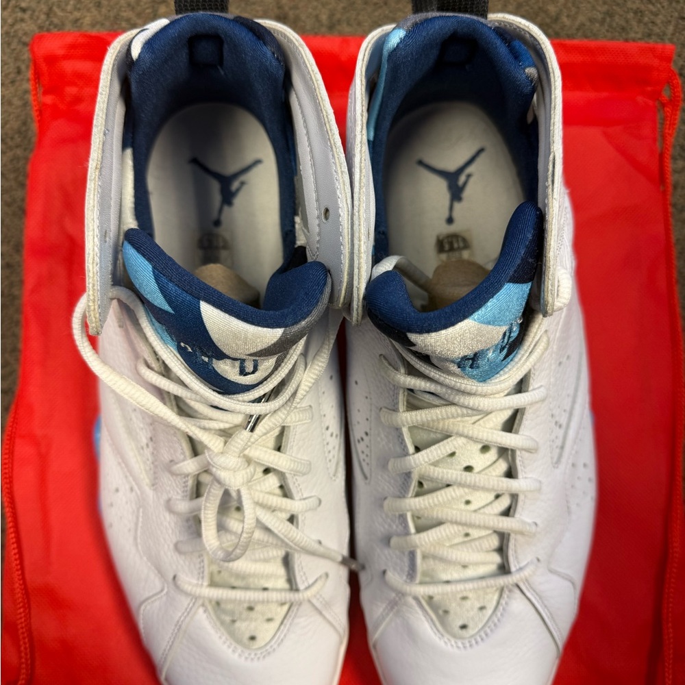 Jordan 7 Retro French Blue Sneakers - Picture 2 of 6